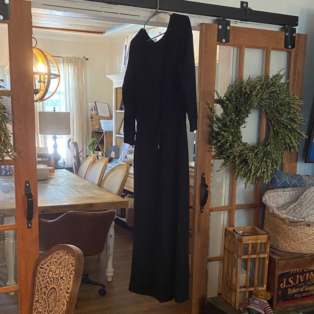 NWT Elegant Black spanx jumpsuit with drawstring waist and pockets